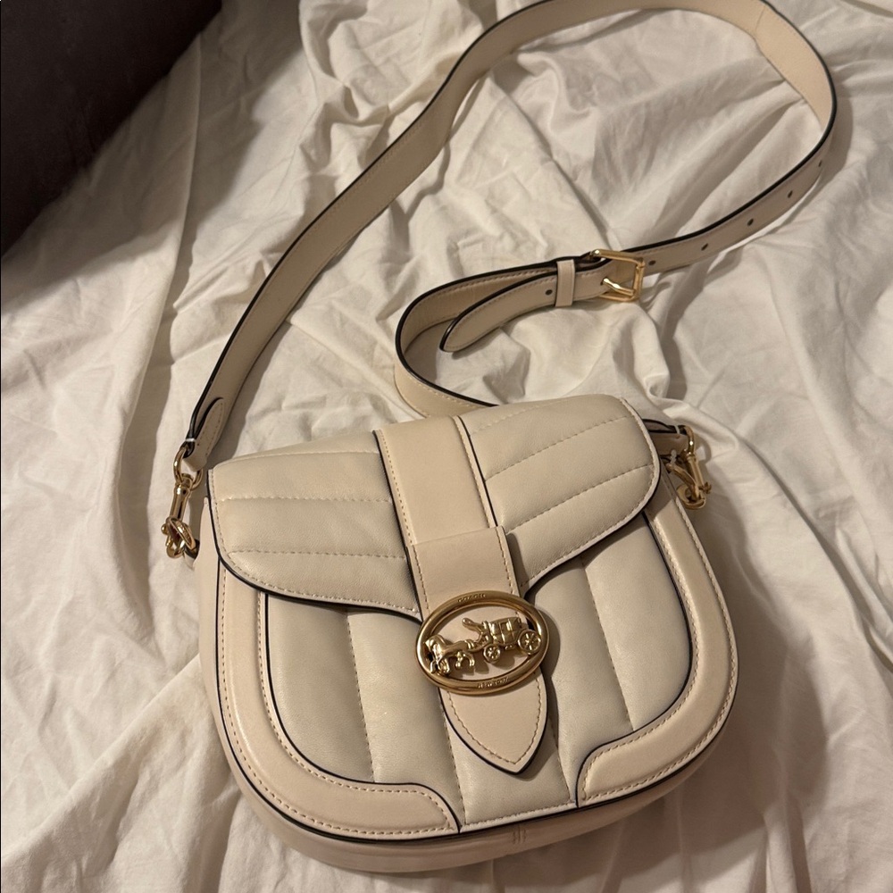 Elegant White Crossbody Bag coach